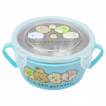 Sumikko Gurashi - Bowl with Stainless Steel inner and Lid 450ml (Blue)