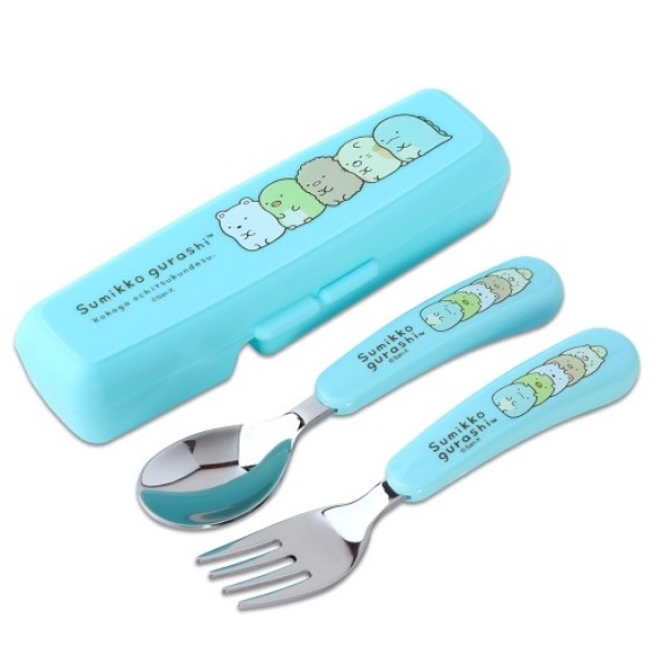 Sumikko Gurashi - Spoon & Fork with Case (Blue) - San-X - BabyOnline HK