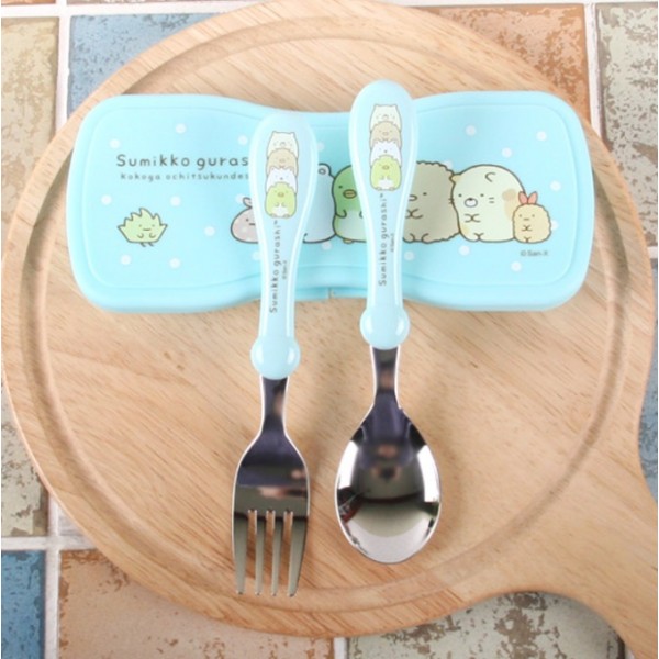 Sumikko Gurashi - Spoon & Fork with Case (Blue) - San-X - BabyOnline HK