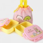 角落生物 - 食物盒連拉繩袋 (粉紅色) - San-X - BabyOnline HK