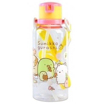 Sumikko Gurashi - BPA Free Straw Bottle 380ml (Pink)