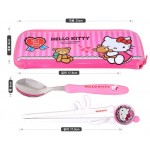 Hello Kitty - Training Chopstick, Spoon & Carrying Bag - Sanrio - BabyOnline HK