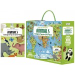 Shaped Puzzle + Book - Travel, Learn and Explore Animals:- Endangered Species of the World - Sassi Junior - BabyOnline HK