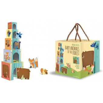 Eco-Blocks - Stacking Tower & Book - Animals of the Forest