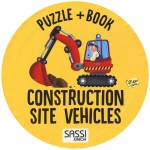 Puzzle + Book - Construction Site Vehicle (100 pcs) - Sassi Junior - BabyOnline HK