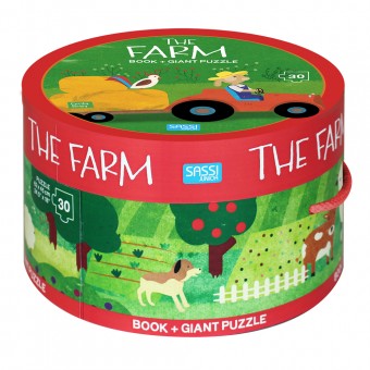Book + Giant Puzzle - The Farm (30 pcs)