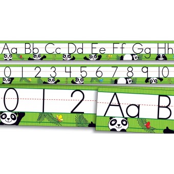 Teacher's Friend - Panda Alphabet and Numbers 0-30 Bulletin Board