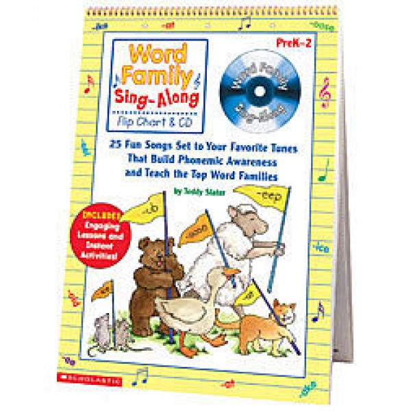 Word Family Sing-Along Flip Chart & CD - Scholastic - BabyOnline HK