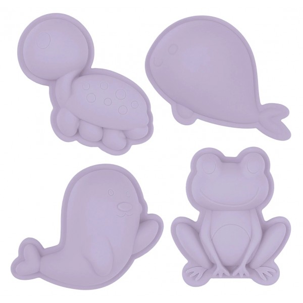Scrunch - Silicone Sand Moulds Frog Set - Dusty Light Purple - Scrunch - BabyOnline HK