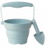 Scrunch - Collapsible Seedling Pot with Trowel - Duck Egg Blue