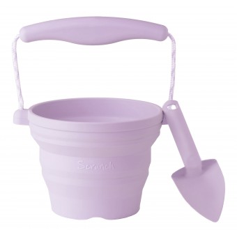 Scrunch - Collapsible Seedling Pot with Trowel - Dusty Light Purple