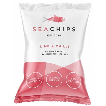 Sea Chips - Hand-Crafted Salmon Skin Crisps (Lime & Chilli) 20g
