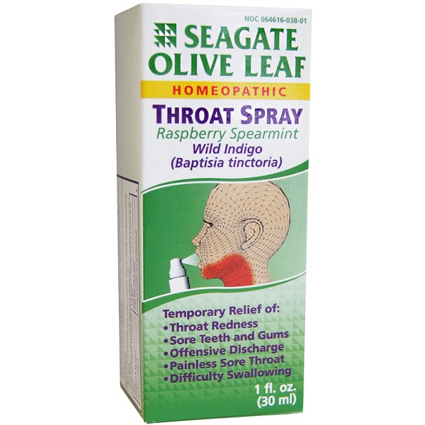Olive Leaf - Throat Spray (Raspberry Spearmint) 30ml - Seagate - BabyOnline HK