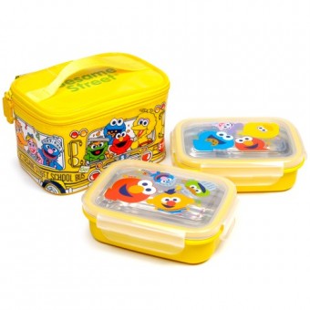 Sesame Street - Stainless Steel Lunch Boxes with Carrying Bag