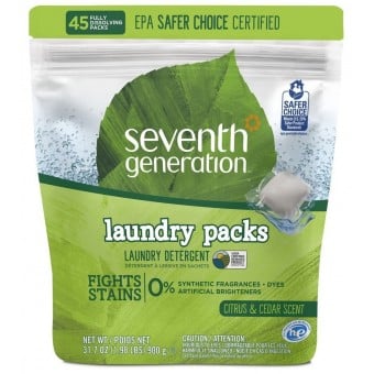 Laundry Detergent Packs (Citrus and Cedar Scent) [45 packs]
