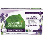 Natural Fabric Softener Sheets (Lavender & Blue Eucalyptus) - 80 Sheets - Seventh Generation - BabyOnline HK