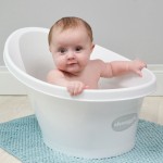 嬰兒浴盆 - 白灰色 - Shnuggle - BabyOnline HK