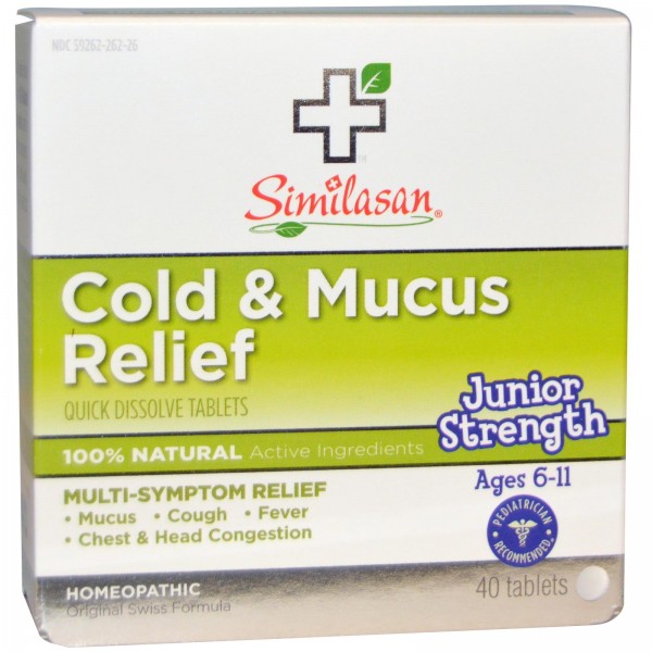 Junior Strength Cold & Mucus Relief (40 tablets) - Similasan - BabyOnline HK