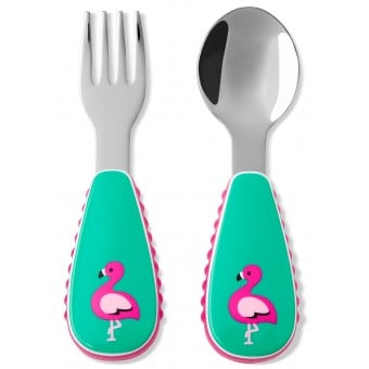 Zootensils Fork & Spoon - Flamingo