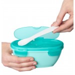 Easy-Serve Travel Bowl & Spoon - Grey/Soft Teal - Skip*Hop - BabyOnline HK