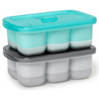 Easy-Fill 食物冷存盤套裝 - 灰色/藍綠色