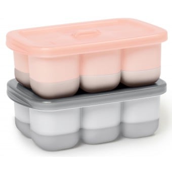 Easy-Fill Freezer Trays - Grey/Coral