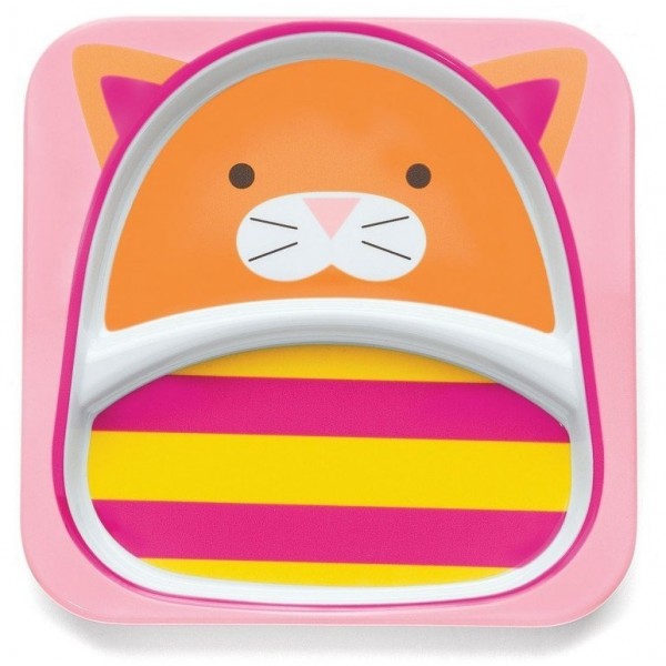 Zoo Tabletop Plate - Cat - Skip*Hop - BabyOnline HK