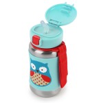 Zoo Stainless Steel Straw Bottle - Owl - Skip*Hop - BabyOnline HK