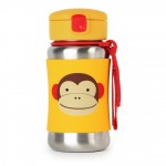 Zoo Stainless Steel Straw Bottle - Monkey - Skip*Hop - BabyOnline HK