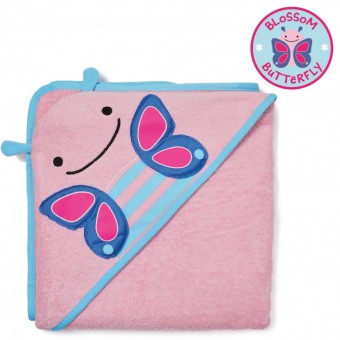 Zoo Hooded Towel - Butterfly