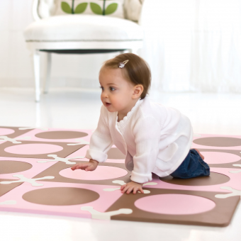 Playspot - Interlocking Foam Tiles - Pink/Brown
