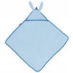 竹纖維初生連帽浴巾 - 藍色 - Snapkis - BabyOnline HK