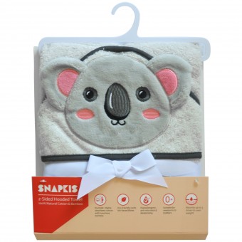 2-Sided Bamboo Hooded Towel (Koala)