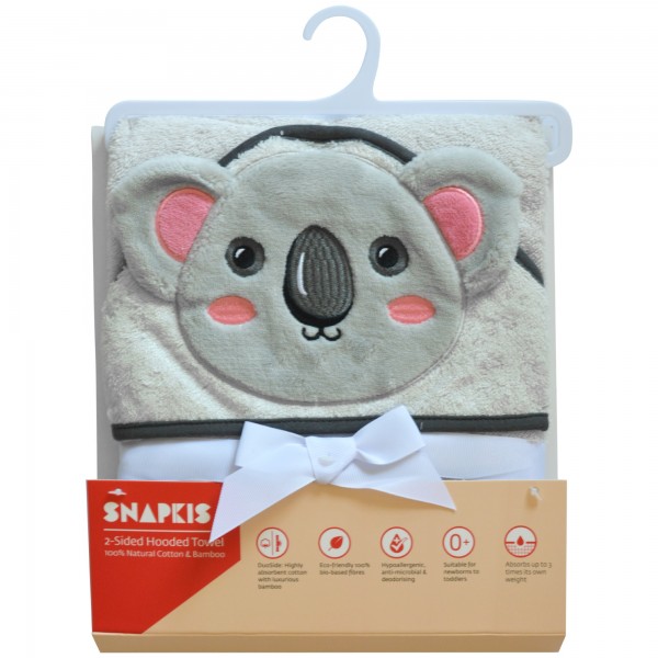 2-Sided Bamboo Hooded Towel (Koala) - Snapkis - BabyOnline HK