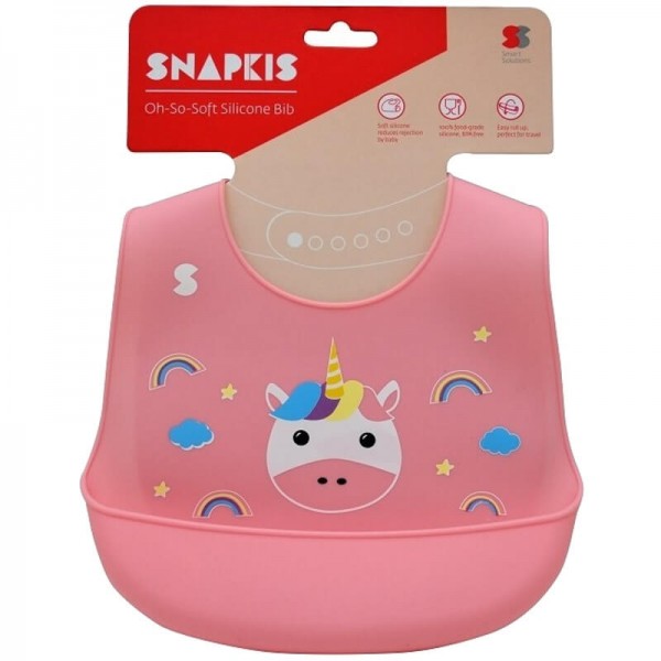 Silicone Bib - Unicorn - Snapkis - BabyOnline HK