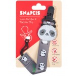 2-in-1 Pacifier & Teether Clip - Panda - Snapkis - BabyOnline HK