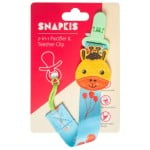 2-in-1 Pacifier & Teether Clip - Giraffe - Snapkis - BabyOnline HK