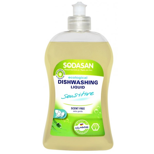 Ecological Dishwashing Liquid – Sensitive 500ml - Sodasan - BabyOnline HK