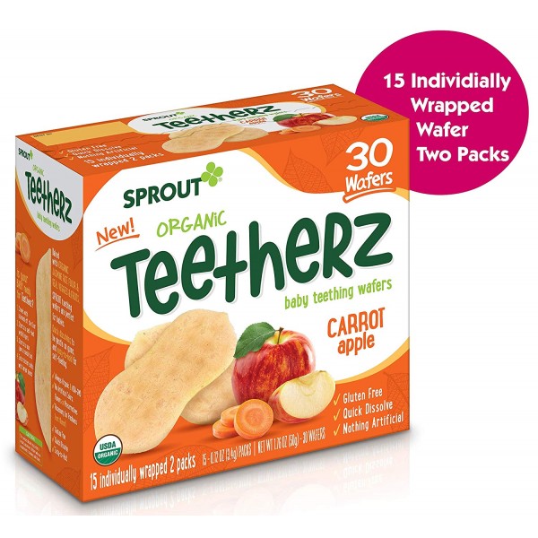 Organic Teetherz - Carrot Apple (15 packets) 50g - Sprout Organic - BabyOnline HK