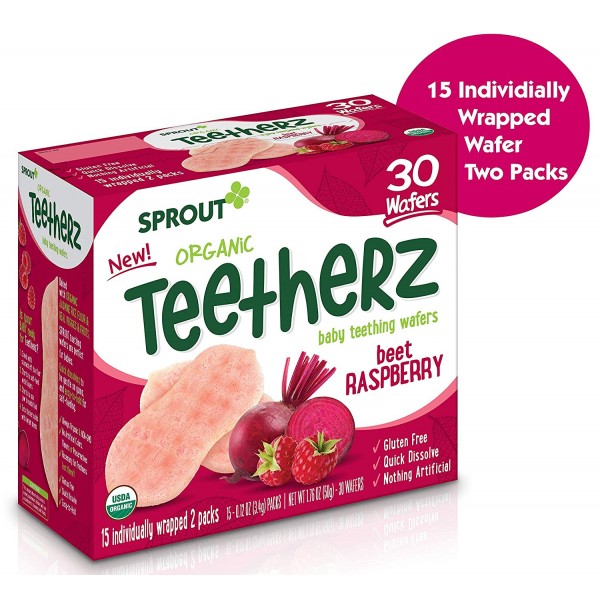 Organic Teetherz - Beet Raspberry (15 packets) 50g - Sprout Organic - BabyOnline HK