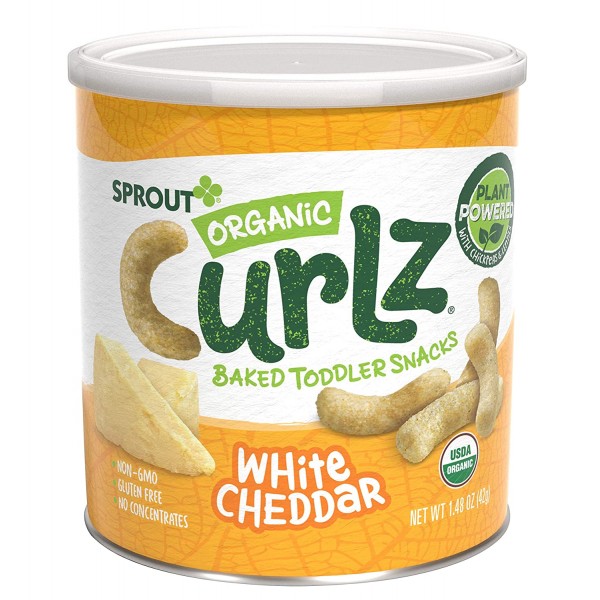 Organic Curlz (Gluten-Free) - White Cheddar 42g - Sprout Organic - BabyOnline HK
