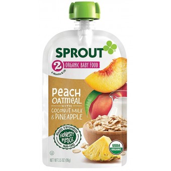 Organic Peach Oatmeal with Coconut Milk & Pineapple 99g