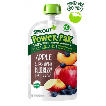 Power Pak - Organic Apple with Superblend Blueberry Plum 113g