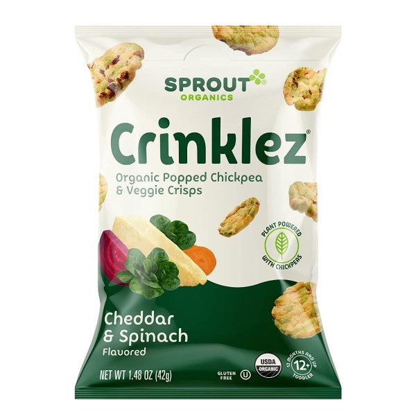 有機無麩質脆脆蔬菜條 - 芝士菠菜 42g - Sprout Organic - BabyOnline HK