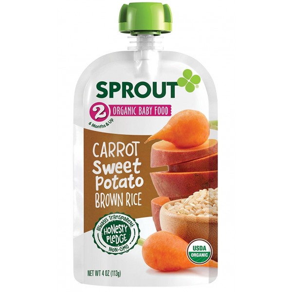 Organic Carrot, Sweet Potato & Brown Rice 113g - Sprout Organic - BabyOnline HK