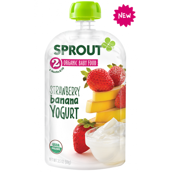 Organic Strawberry Banana Yogurt 99g - Sprout Organic - BabyOnline HK