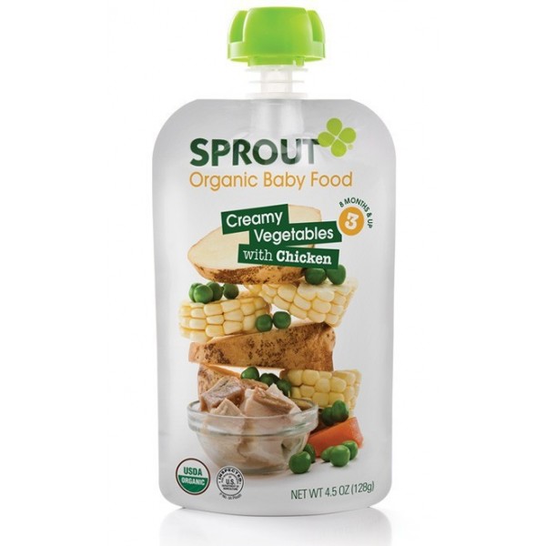Organic Creamy Vegetables with Chicken 128g - Sprout Organic - BabyOnline HK