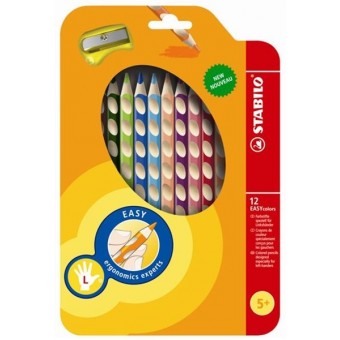 Stabilo - EASYColors Ergonomic Left-Handed Color Pencil (12 Colors)
