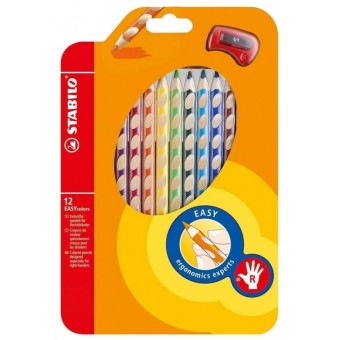 Stabilo - EASYColors Ergonomic Right-Handed Color Pencil (12 Colors)