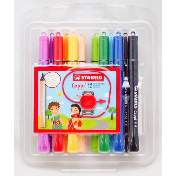 Stabilo - Cappi Fibre-Tip Color Pens (12 Colors) - Stabilo - BabyOnline HK